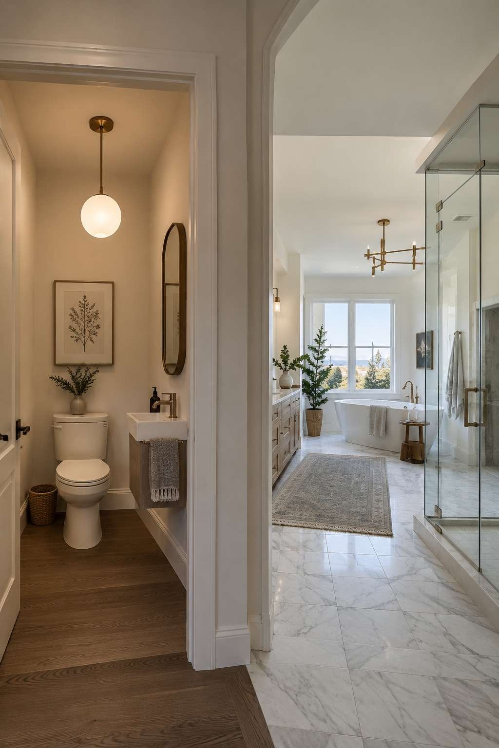 Small versus full-size bathroom comparison showing renovation cost differences
