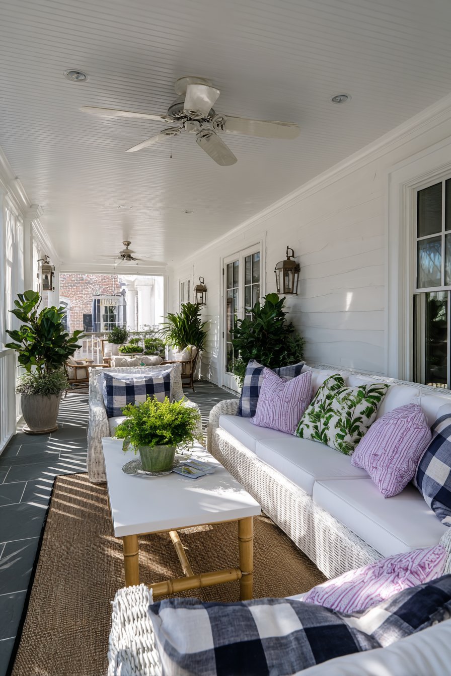 Striped Cushion Screened Porch