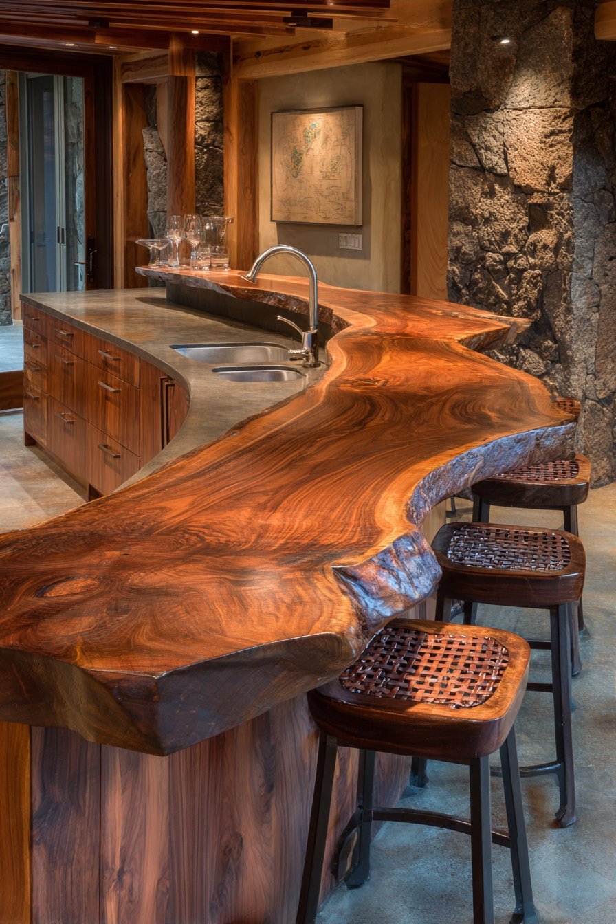 Copper Farmhouse Sink with Hammered Finish