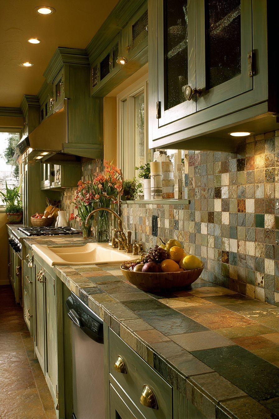 Natural Stone Mosaic Backsplash