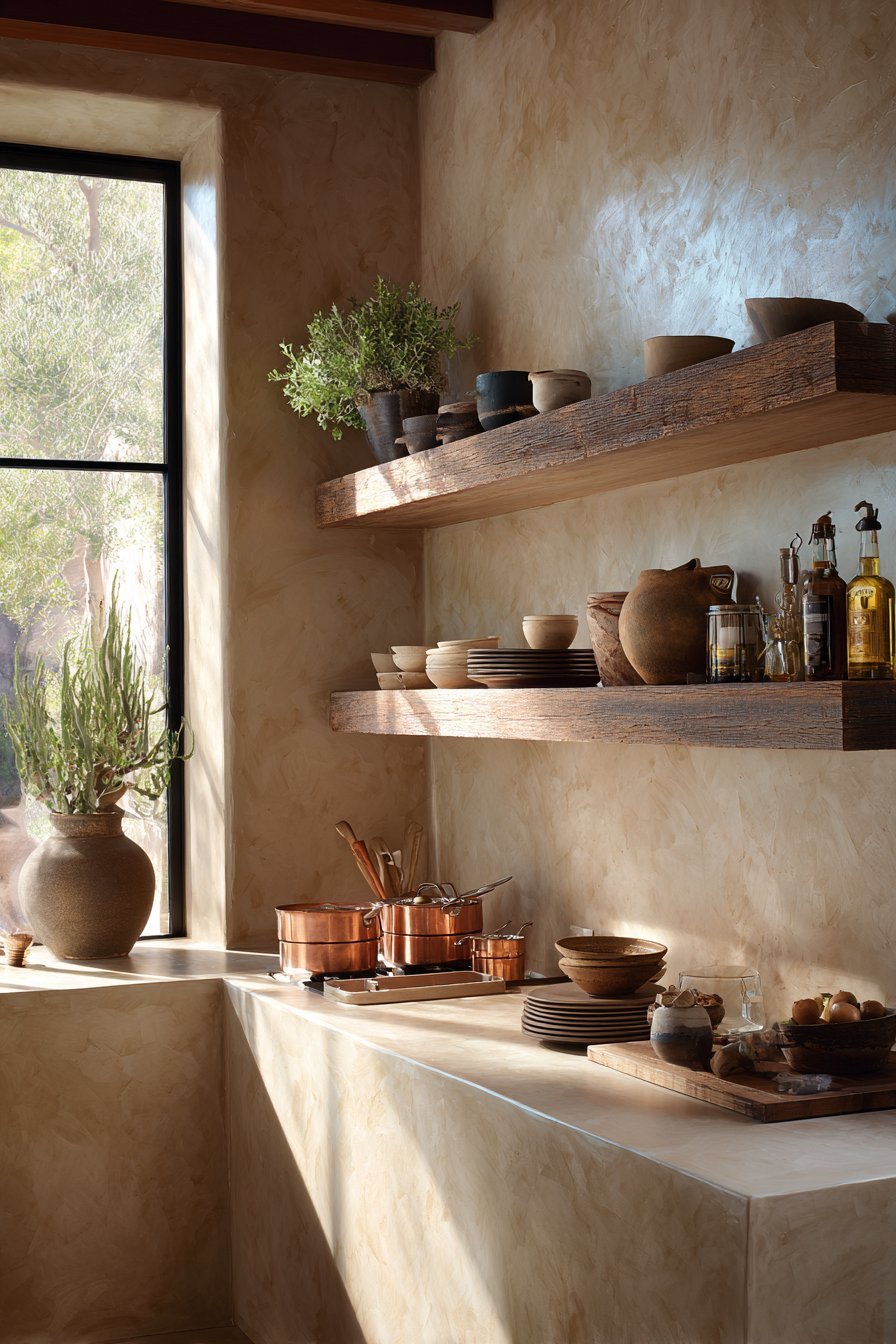 Warm Ochre Clay Plaster Walls