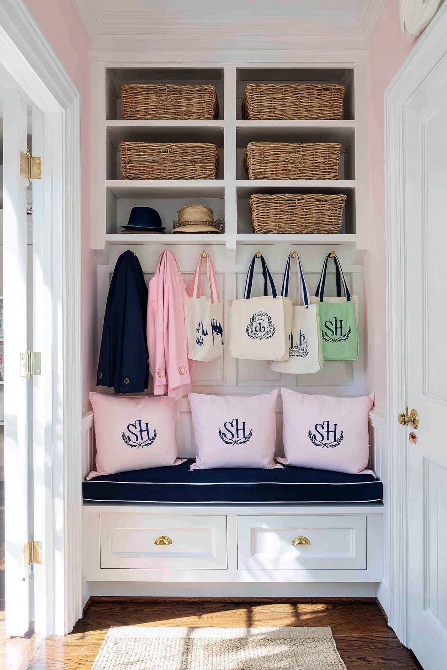  Color-Coordinated Coat Closet
