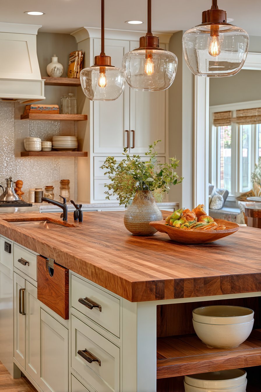 Edge-Grain Maple Butcher Block Island