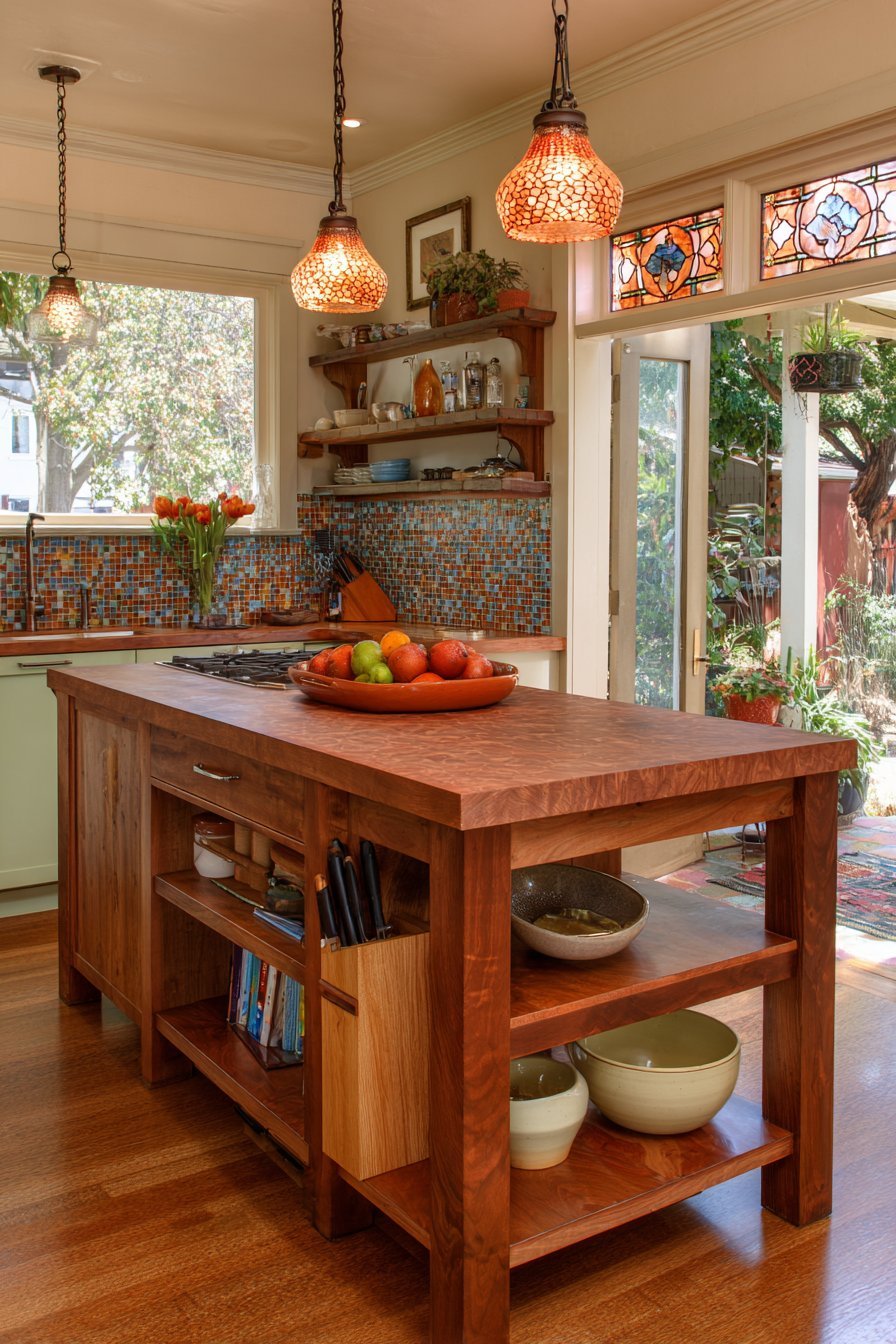 Edge-Grain Maple Butcher Block Island