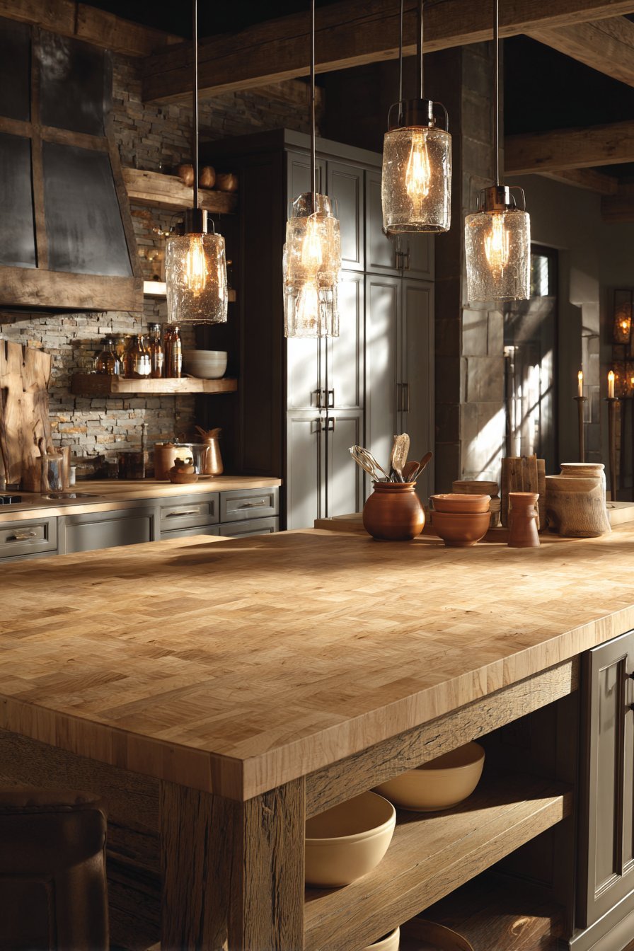 Edge-Grain Maple Butcher Block Island