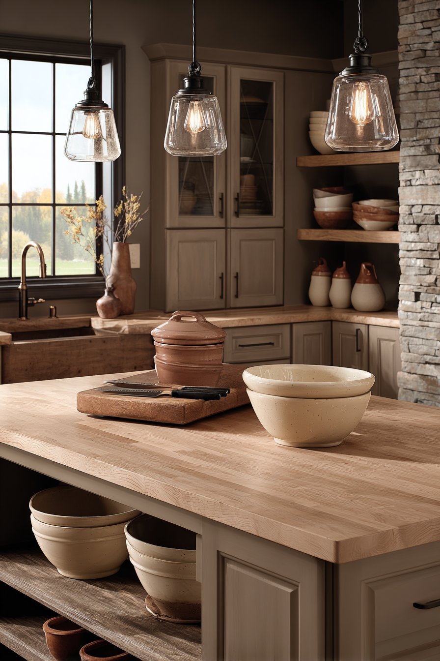 Edge-Grain Maple Butcher Block Island