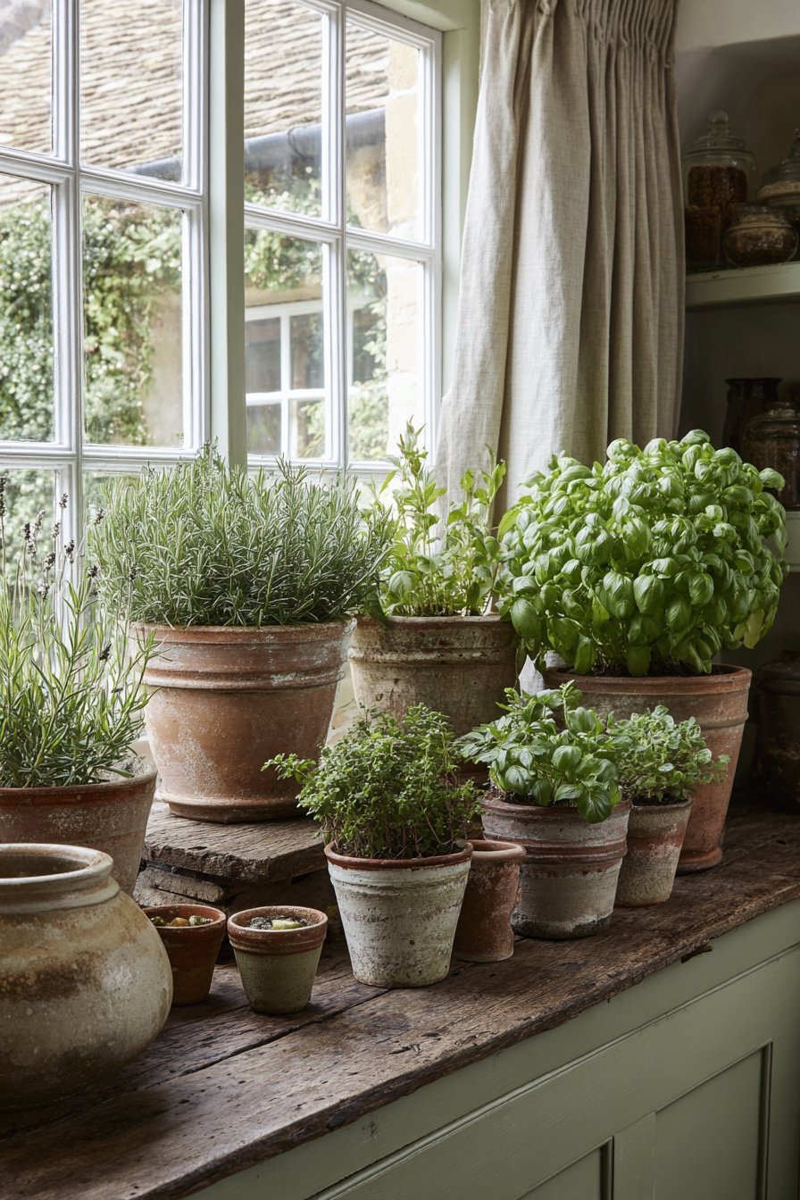 Multi-Level Window Sill Herb Garden