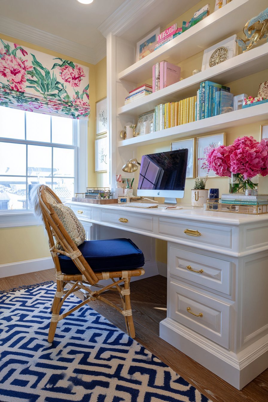 Bold Palm Print Home Office