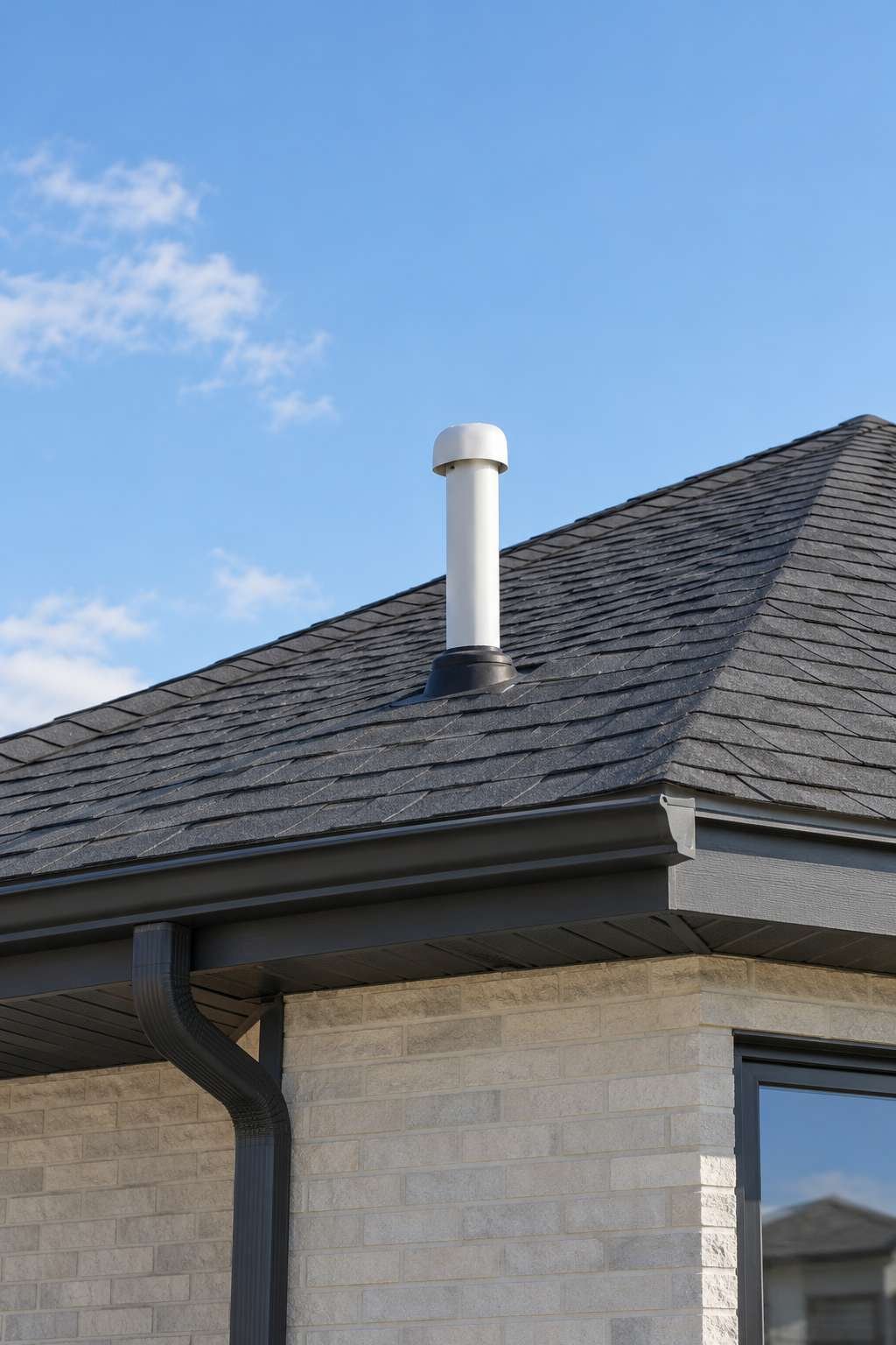 Rooftop plumbing vent pipe that can become blocked