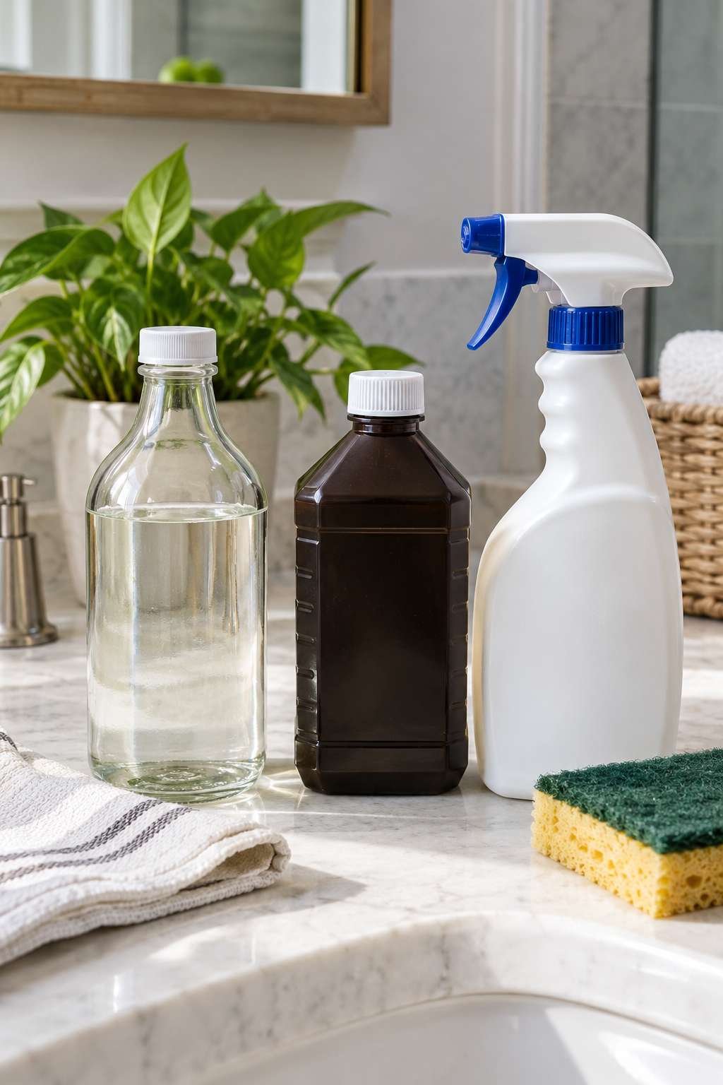 Comparison of vinegar, hydrogen peroxide, and commercial mold cleaners