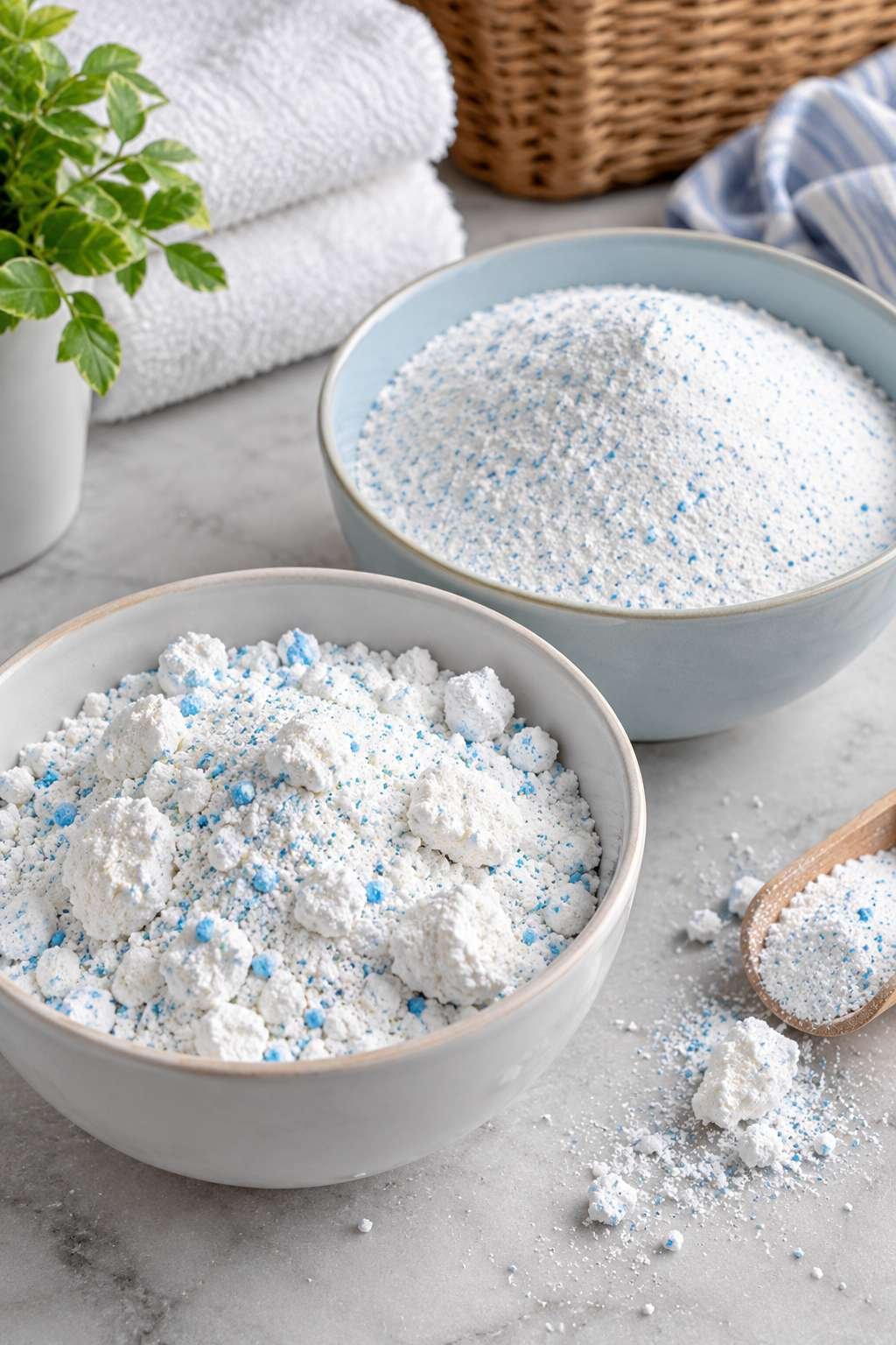 Comparison of clumpy versus smooth homemade laundry soap texture