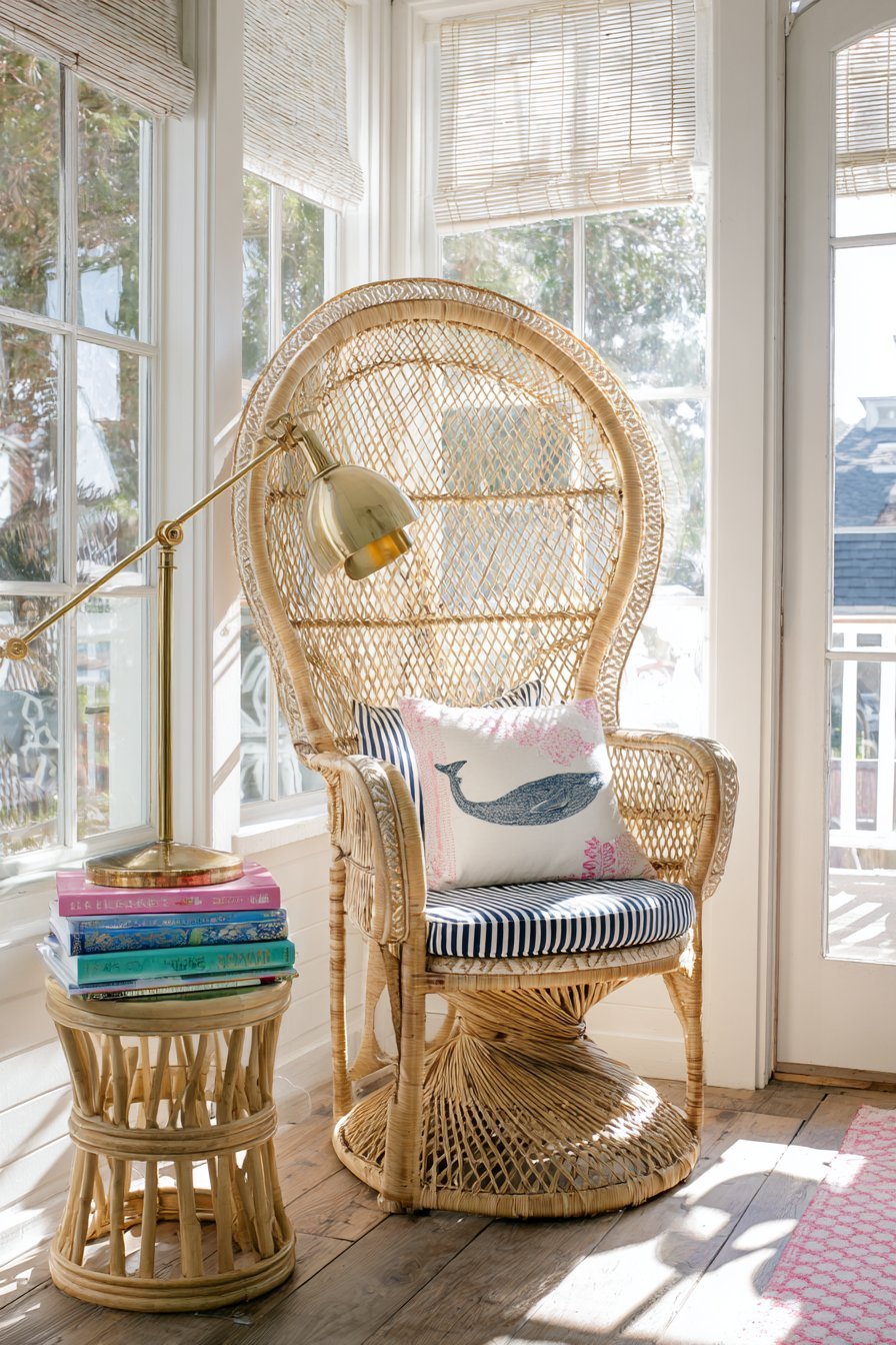 Rattan Peacock Reading Nook