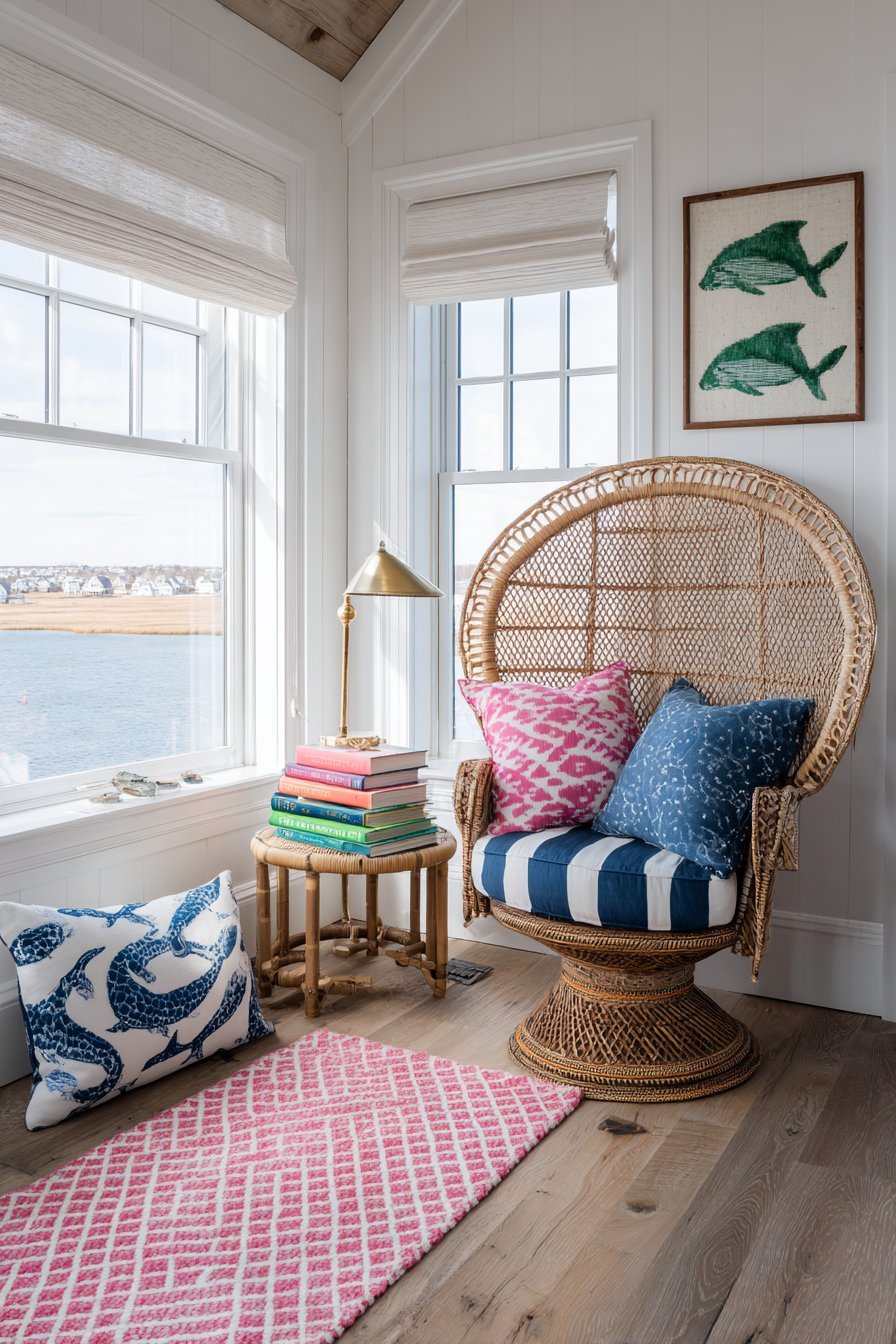Rattan Peacock Reading Nook