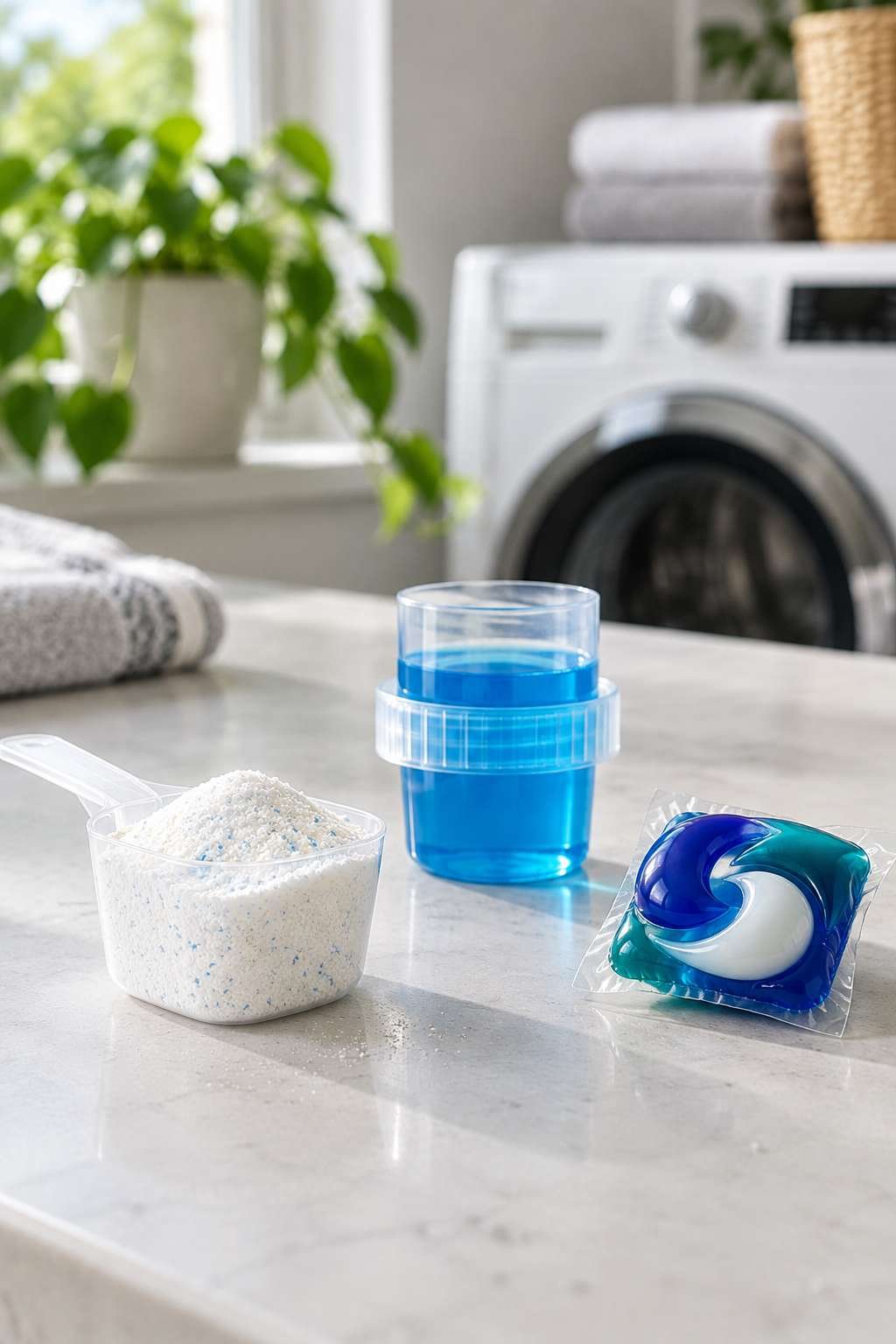 Powder, liquid, and pod laundry detergent formats compared