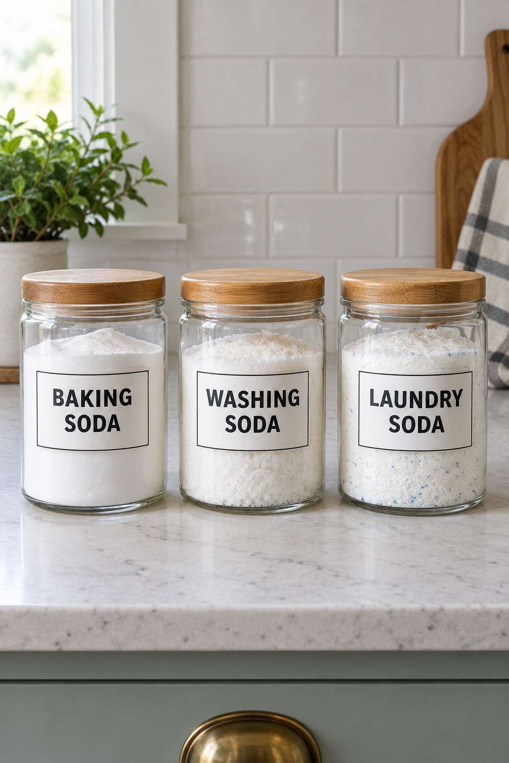 Baking soda, washing soda, and laundry soda compared