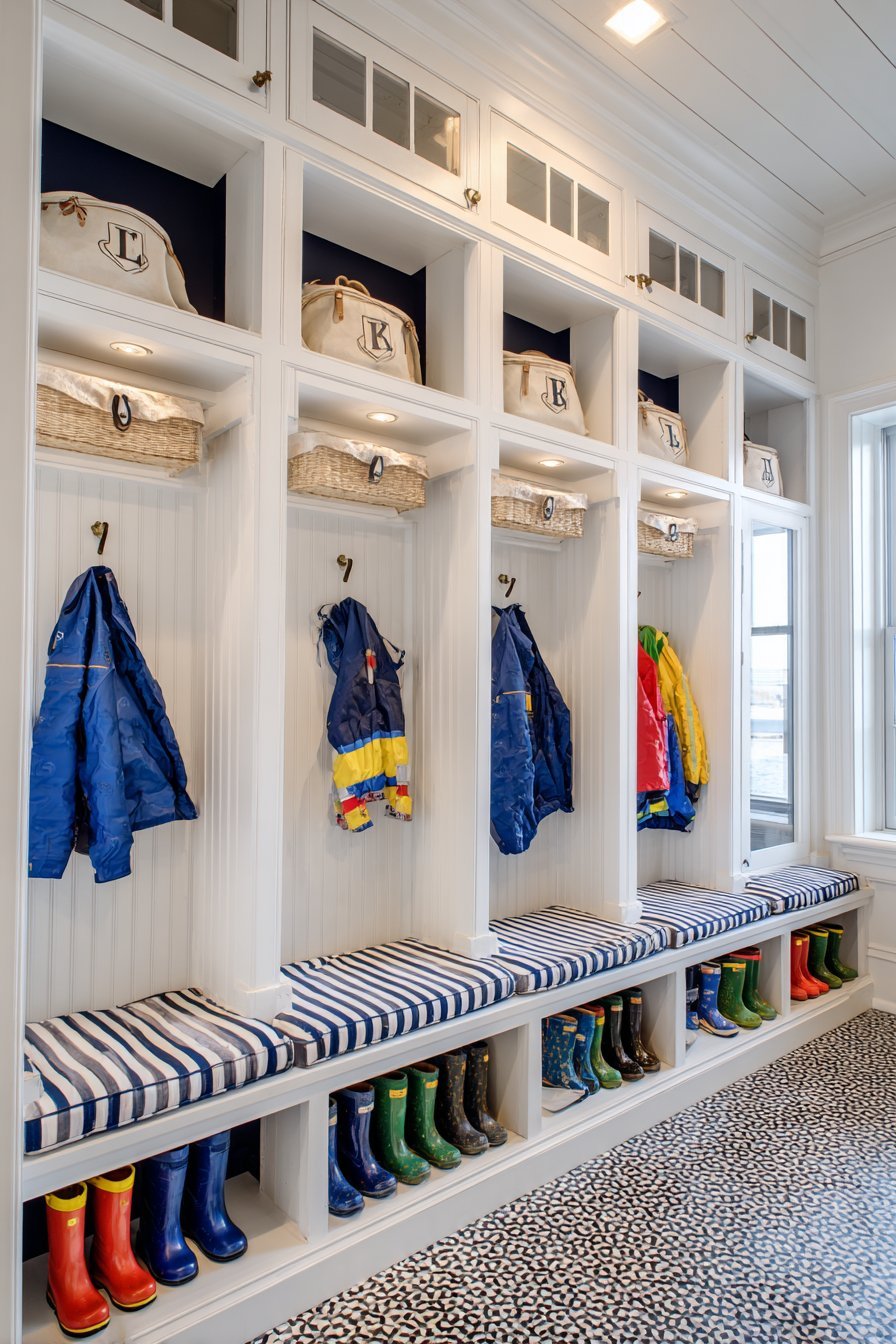 Built-In Mudroom Organization