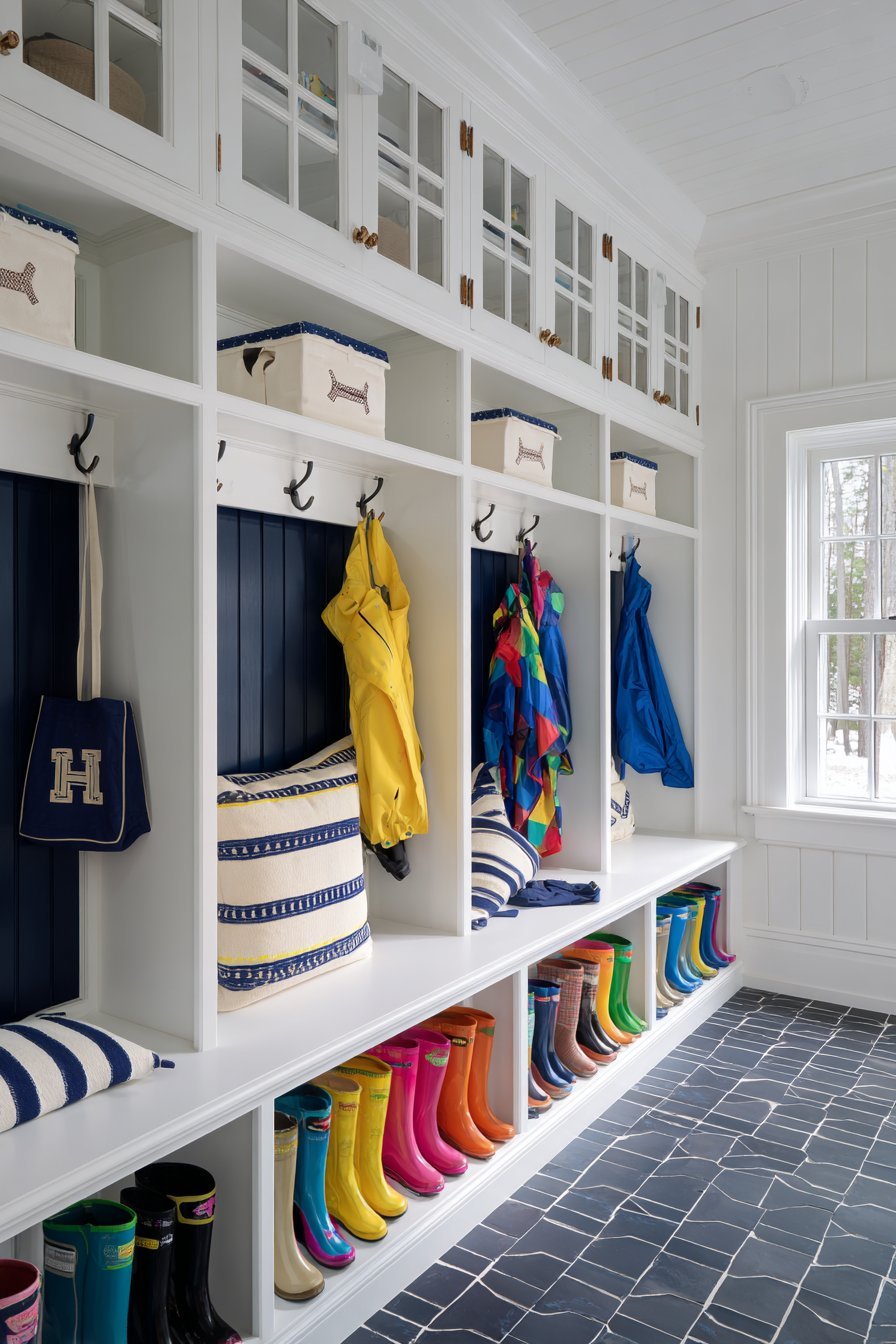 Built-In Mudroom Organization