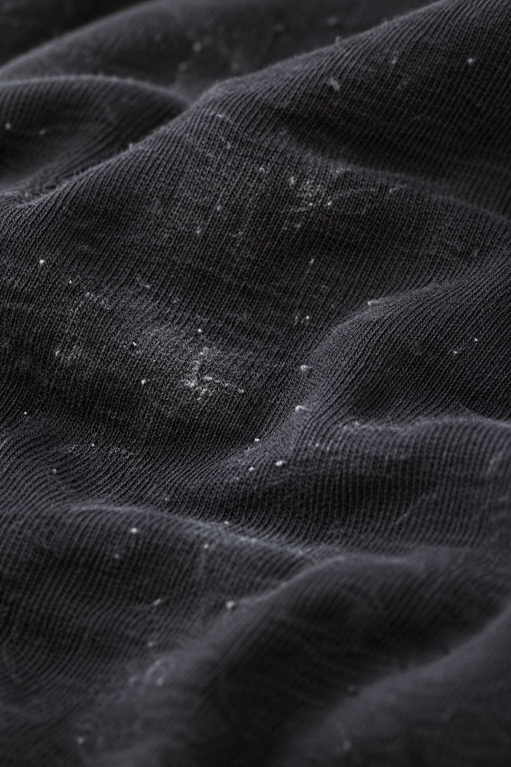 White residue on dark fabric from too much baking soda